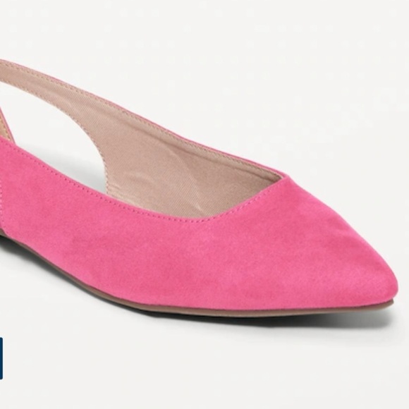 Sling Back Flat Pink Shoes Size 8 New - Picture 2 of 8